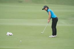 Yiyang-Xu First Team Junior All-Asia Putting for birdie on the 18th green at The Southern Junior